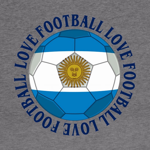 ARGENTINA- Argentinian Sun Football Soccer Icon by IceTees